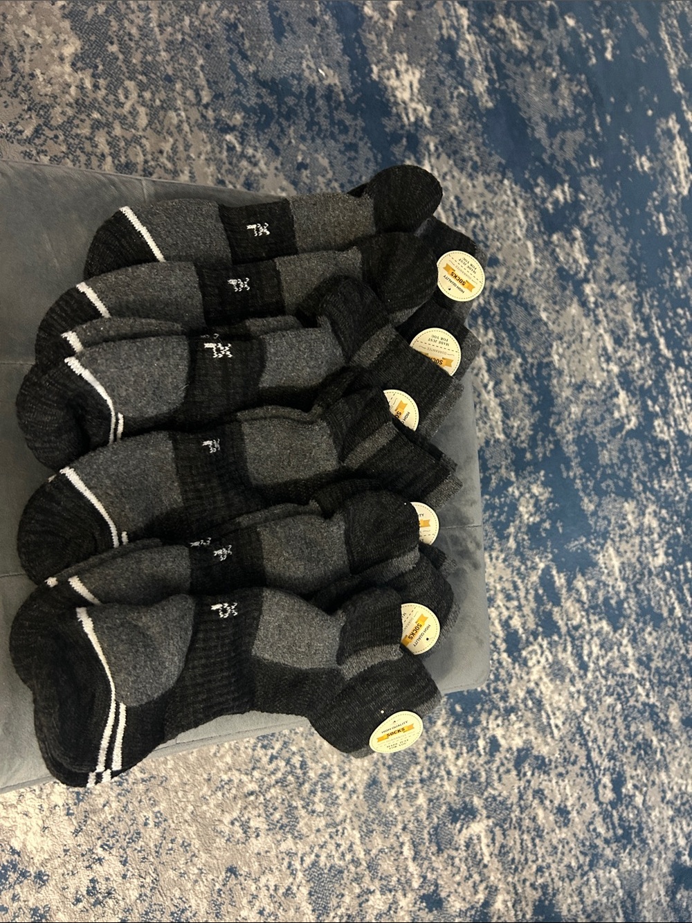 Men's Crew Work Socks - Charcoal Gray (6-Pack)